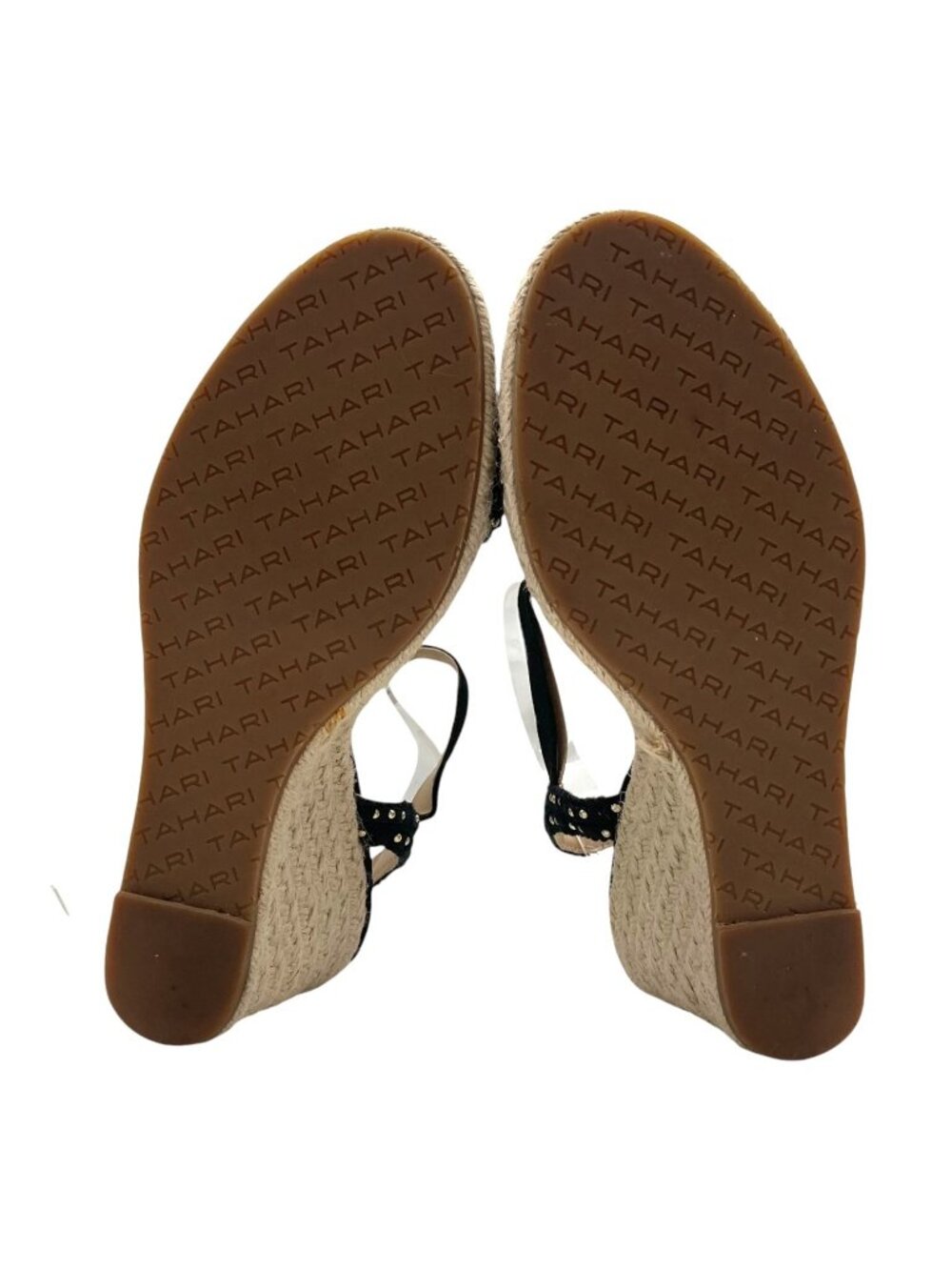 Tahari Studded Espadrille Wedge Heeled Sandals 6.5 Suede Strappy Coquette Walsh - Picture 8 of 10